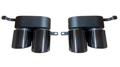 KOŃCÓWKI WYDECH 2PARY KOŃCÓWEK BMW g20 g22 g42 LCI look M340 M240 M440 czarne