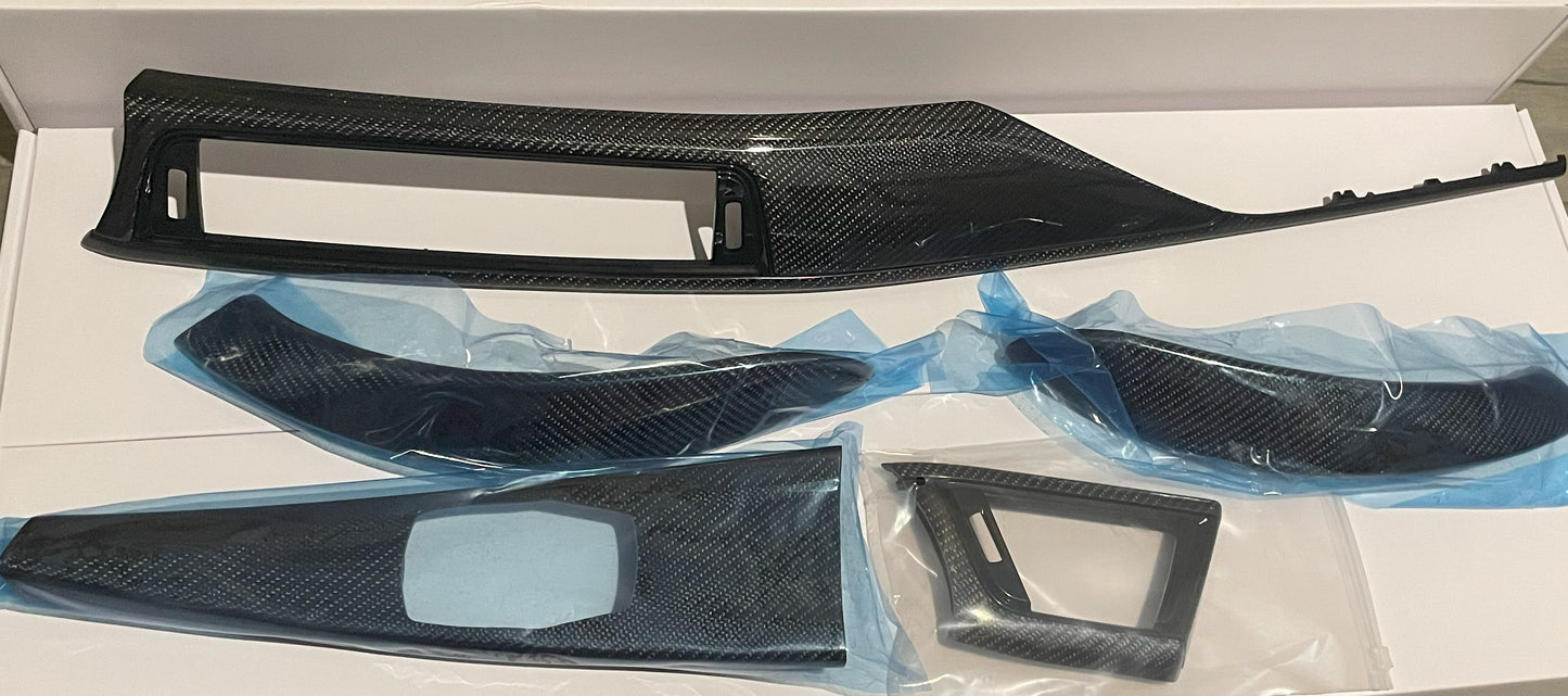 DEKORY CARBON do BMW F30/31/32/33 M3/4 LISTWY OZDOBNE WEWNĘTRZNE LISTWY 5elem.