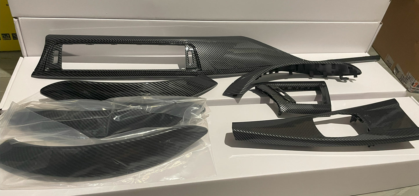 DEKORY CARBON look do BMW F30/31/32/36 M3/4 LISTWY OZDOBNE WEWNĘTRZNE 7element