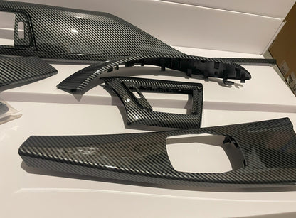 DEKORY CARBON look do BMW F30/31/32/36 M3/4 LISTWY OZDOBNE WEWNĘTRZNE 7element