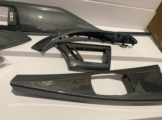 DEKORY CARBON look do BMW F30/31/32/36 M3/4 LISTWY OZDOBNE WEWNĘTRZNE 7element
