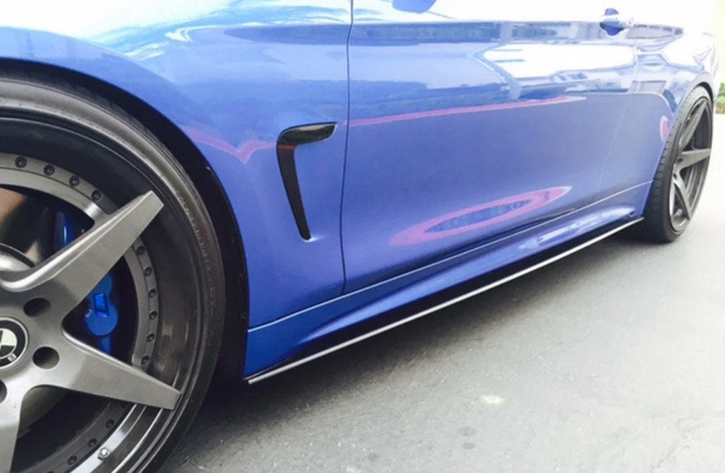 Dokładki Progów do BMW F32 F33 F36 MPakiet Czarny połysk Listwy progowe na progi