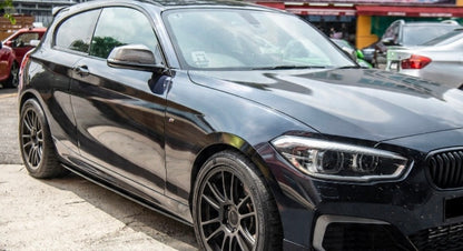 Dokładki Progów do BMW F20 2015-2018 MPakiet Czarny połysk Listwy progowe na progi