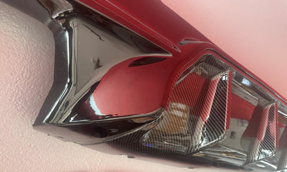 DYFUZOR SPOILER BMW G30 G31 G38 M5 STYLE 4R CZARNY + CARBON LOOK środek