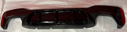 DYFUZOR SPOILER BMW G30 G31 G38 M5 STYLE 4R CARBON LOOK + czarny środek