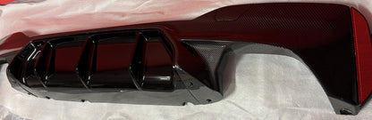 DYFUZOR SPOILER BMW G30 G31 G38 M5 STYLE 4R CARBON LOOK + czarny środek