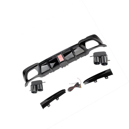 DYFUZOR LED BMW G20 G21 M340 / M340look podwójny SPOILER + 4 końcówki wydechu