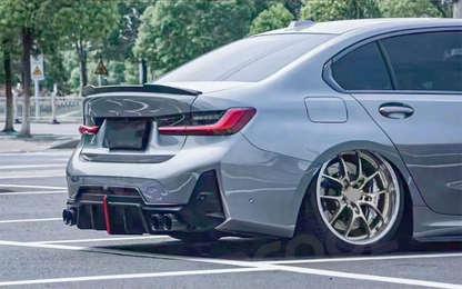 DYFUZOR LED BMW G20 G21 LCI LIFT M340look podwójny na 4 CZARNY POŁYSK SPOILER