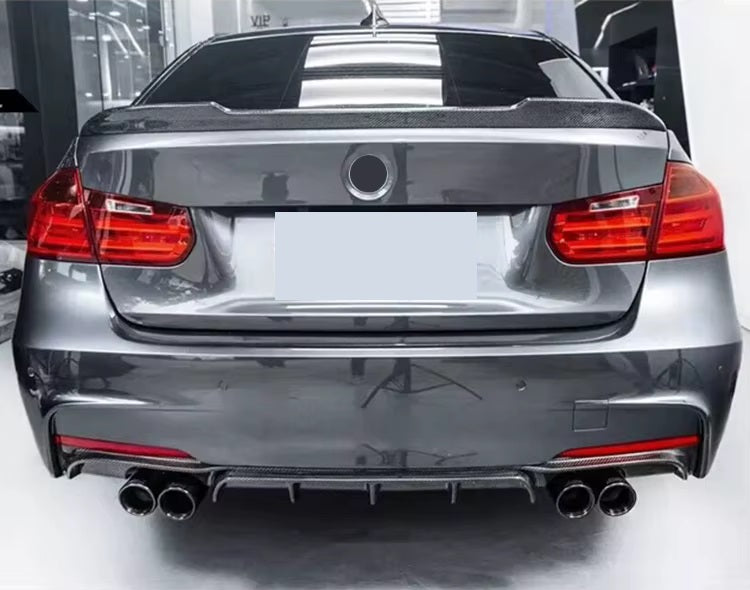 DYFUZOR SPOILER do BMW F30 F31 CZARNY POŁYSK 335 340 328 330 pod 4 wydechy
