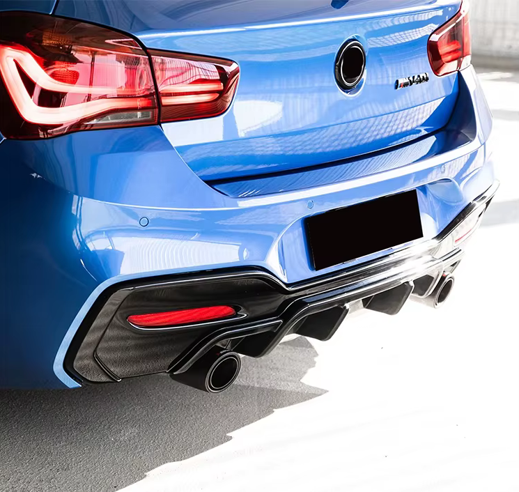 DYFUZOR SPOILER BMW F20 F21 CZARNY POŁYSK 2 wydechy 2015-2019 M135 M140