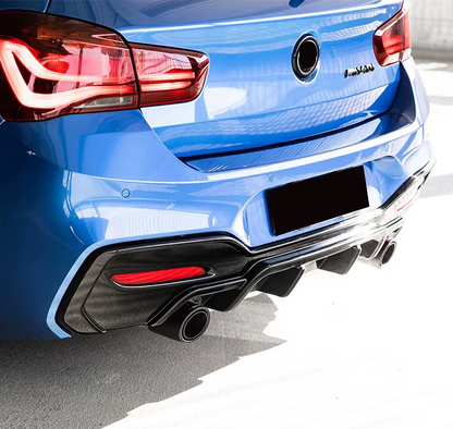 DYFUZOR SPOILER BMW F20 F21 CZARNY POŁYSK 2 wydechy 2015-2019 M135 M140