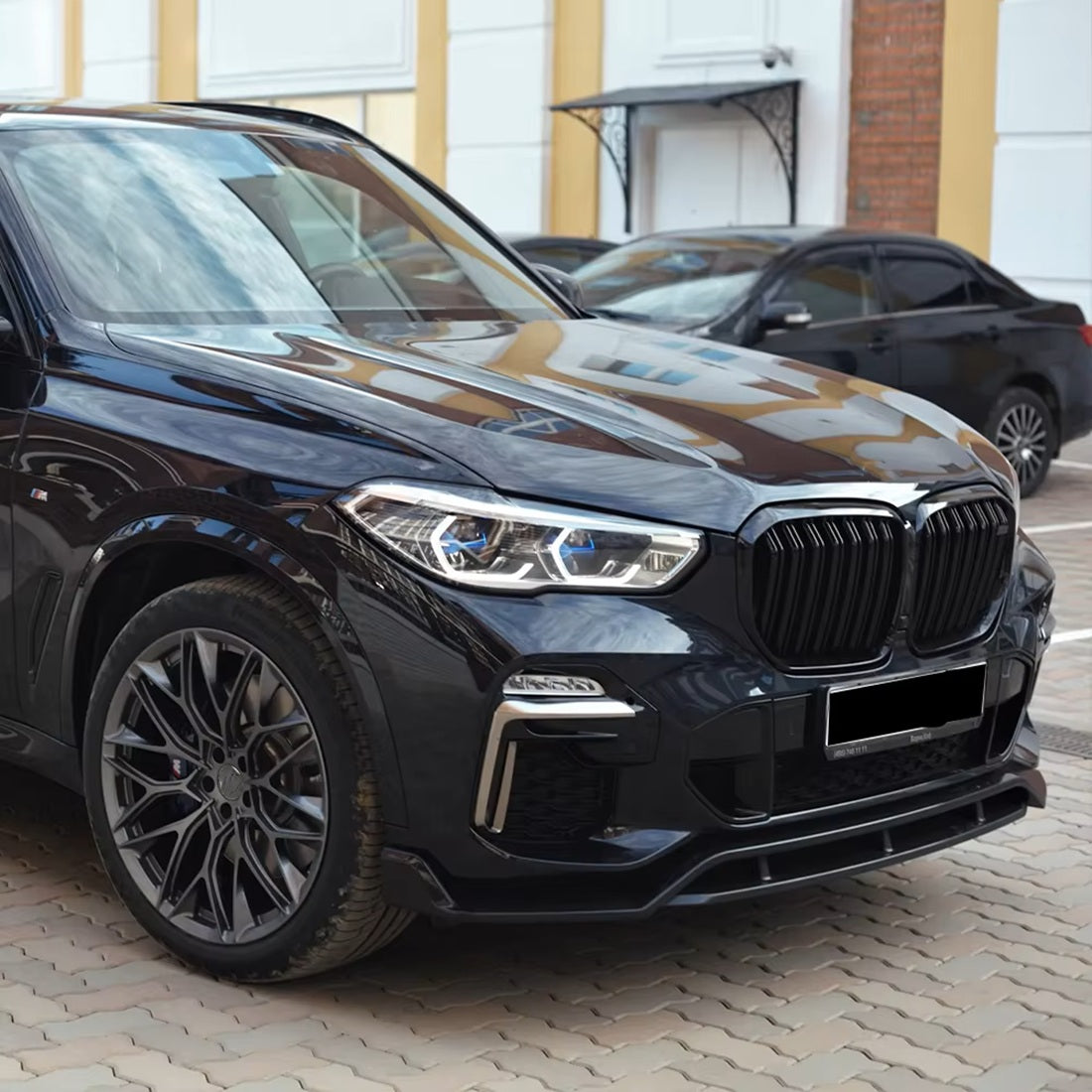 DOKŁADKA PRZÓD BMW G05 X5 2018-2023 przedni przednia SPLITTER spoiler czarny połysk (Kopia)