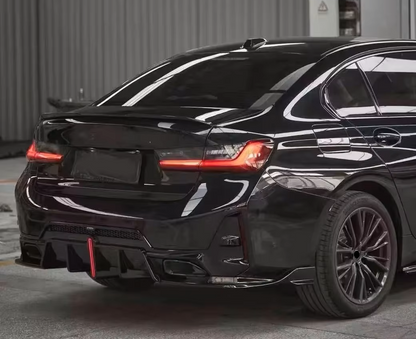 DYFUZOR LED BMW G20 G21 LCI LIFT M340look podwójny na 4 CZARNY POŁYSK SPOILER