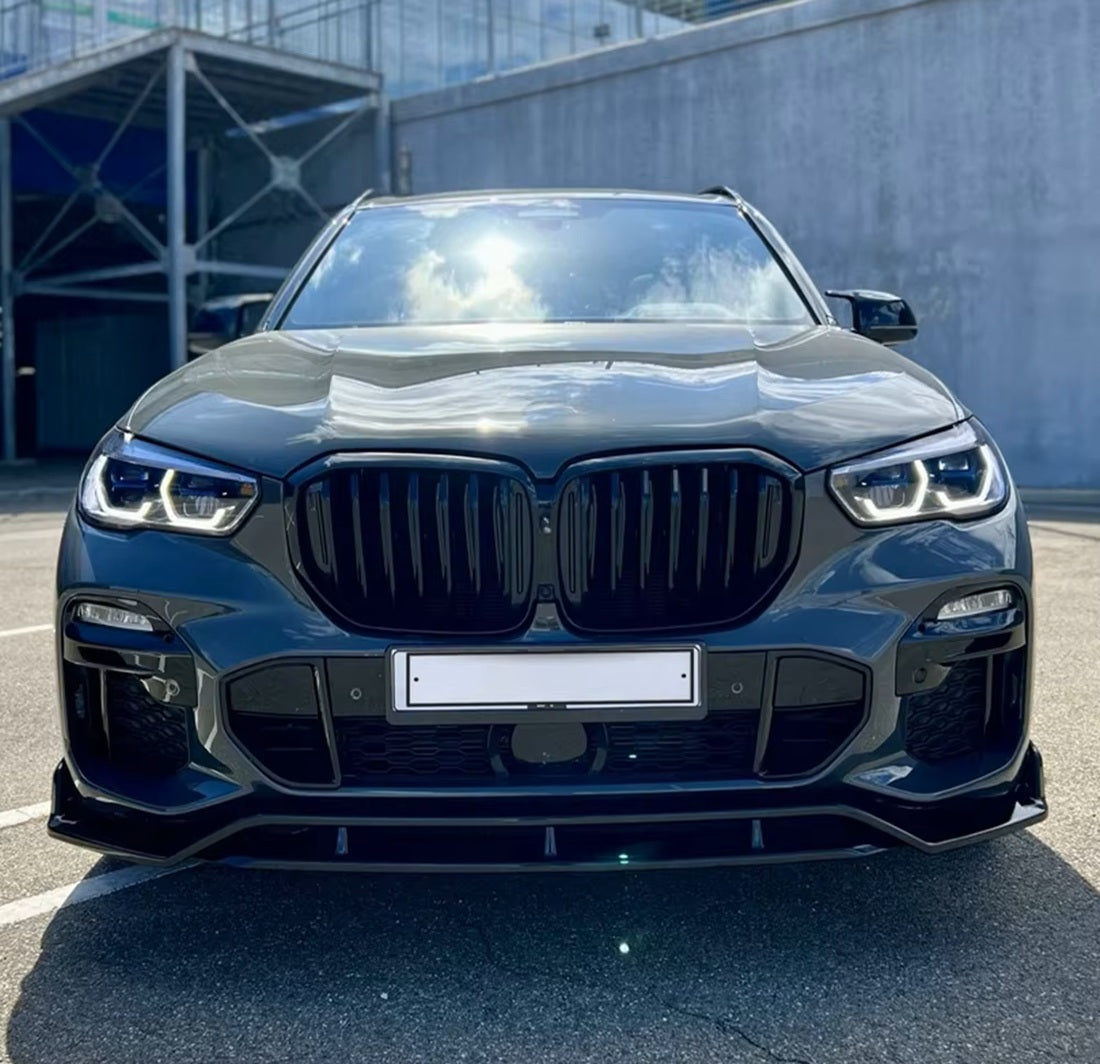 DOKŁADKA PRZÓD BMW G05 X5 2018-2023 przedni przednia SPLITTER spoiler czarny połysk (Kopia)