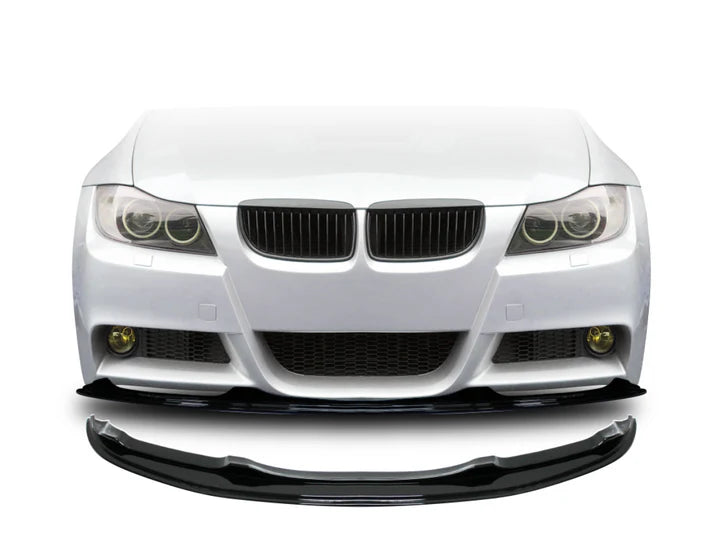DOKŁADKA Splitter PRZÓD BMW E90 E91 czarny POŁYSK przedlift 2004-2008 pełna