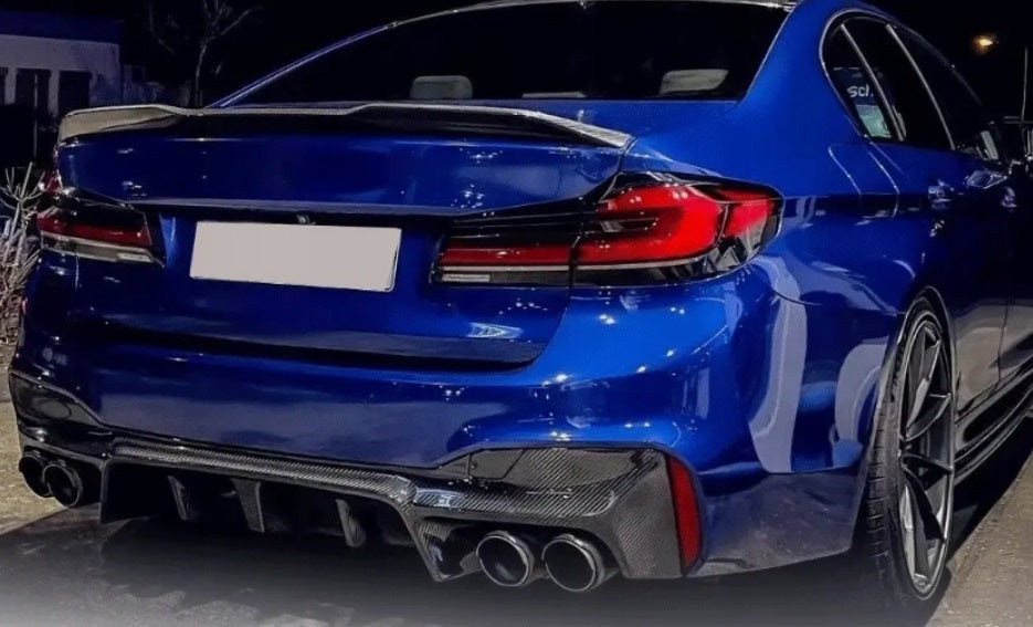 DYFUZOR SPOILER do BMW G30 G31 G38 M5 STYLE 4R CARBON LOOK