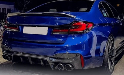 DYFUZOR SPOILER do BMW G30 G31 G38 M5 STYLE 4R CARBON LOOK