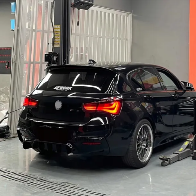 DYFUZOR SPOILER BMW F20 F21 CZARNY POŁYSK 4 wydechy 2015+ 2015-2019
