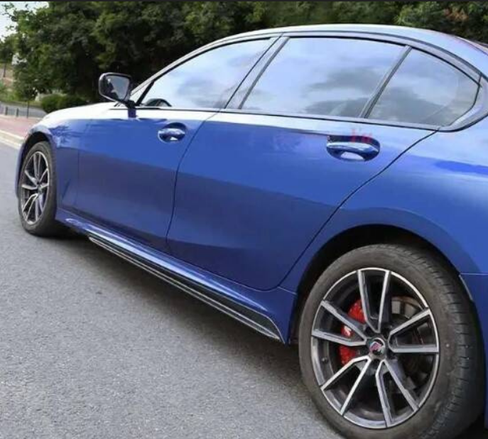 DOKŁADKI PROGÓW LISTWY PROGOWE BOCZNE BMW 3 G20 G21 czarny połysk SPOILER