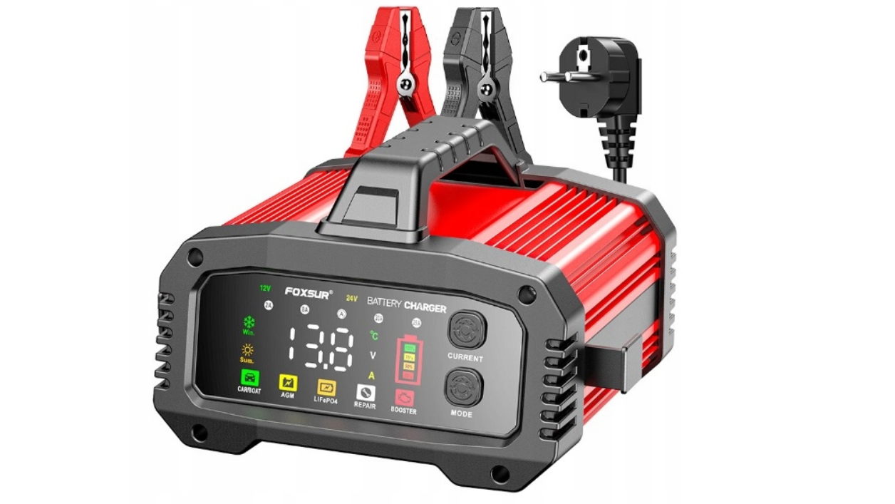 PROSTOWNIK DO AKUMULATORÓW AGM LiFePO4 25A ŁADOWARKA MIKROPROCESOROWA 12V/24V