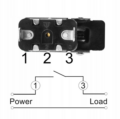 Metalowy przełącznik dźwigienkowy 12V 20A FlickFlip Heschen wł/wył 2pozycje