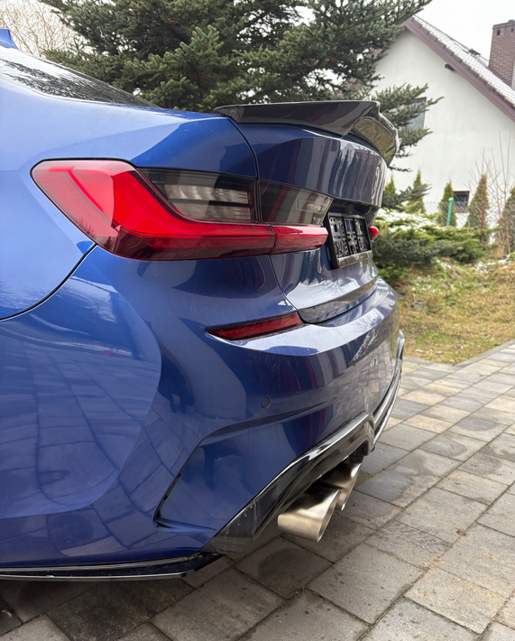 KOŃCÓWKI WYDECH 2PARY KOŃCÓWEK 101MM M340 M240 M440 SREBRNE BMW G20 G22 G42