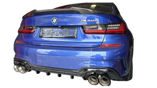 KOŃCÓWKI WYDECH 2PARY KOŃCÓWEK 101MM M340 M240 M440 SREBRNE BMW G20 G22 G42