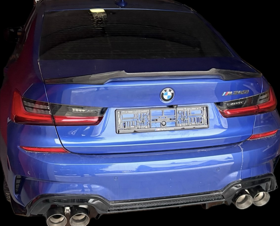 KOŃCÓWKI WYDECH 2PARY KOŃCÓWEK 101MM M340 M240 M440 SREBRNE BMW G20 G22 G42