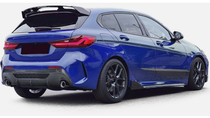 DYFUZOR SPOILER BMW 1 F40 2019-2024 CARBON dokładka zderzaka v2 CARBON LOOK