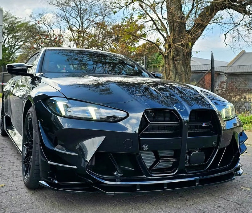 dokładka przód do BMW G82 G83 M4 CZARNY POŁYSK 2020+ przednia splitter