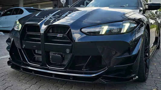 dokładka przód do BMW G82 G83 M4 CZARNY POŁYSK 2020+ przednia splitter