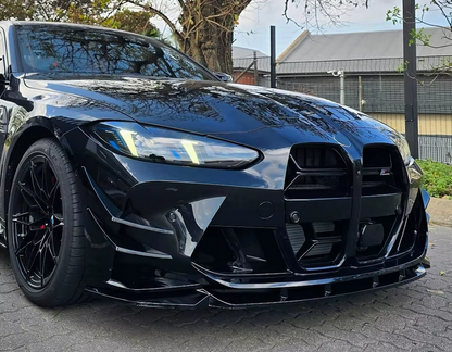 dokładka przód do BMW G82 G83 M4 CZARNY POŁYSK 2020+ przednia splitter