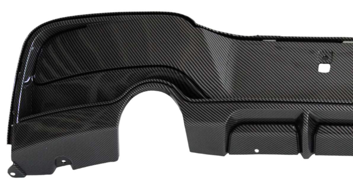 DYFUZOR SPOILER BMW F20 F21 CZARNY 2011-2014 dokładka 2 wydechy CARBON LOOK