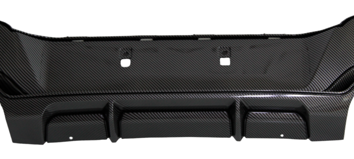 DYFUZOR SPOILER BMW F20 F21 CZARNY 2011-2014 dokładka 2 wydechy CARBON LOOK