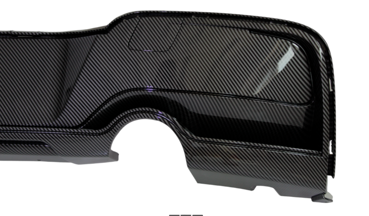 DYFUZOR SPOILER BMW F20 F21 CZARNY 2011-2014 dokładka 2 wydechy CARBON LOOK