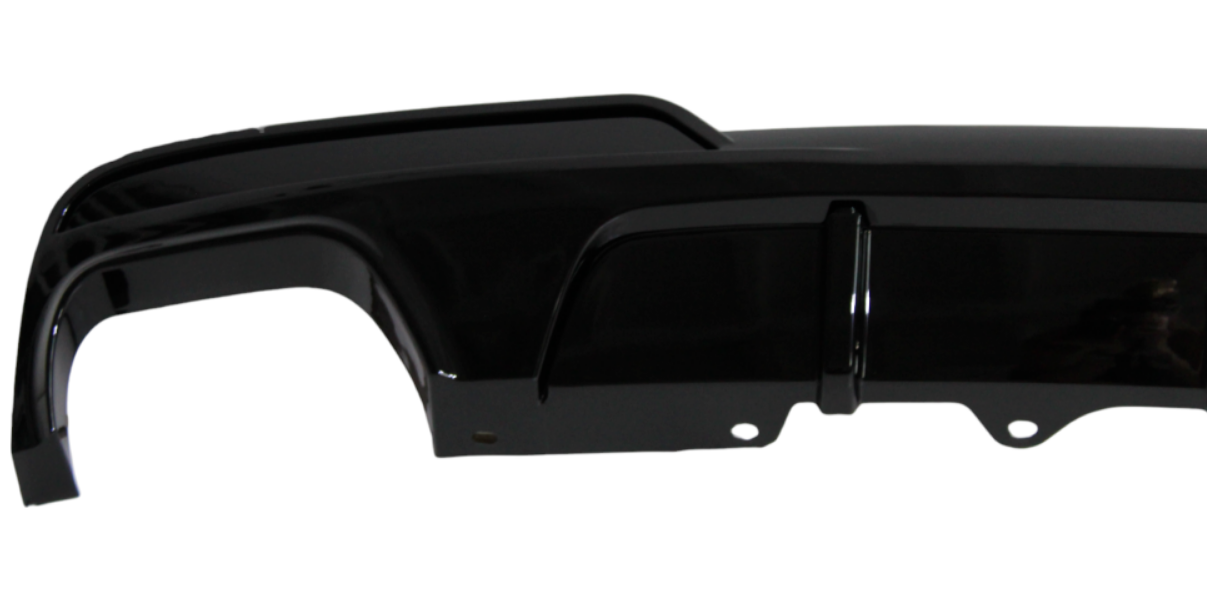 DYFUZOR SPOILER do BMW F10 F11 CZARNY POŁYSK 2009-2017 518 520 523 528 530 2 wydechy z lewej strony