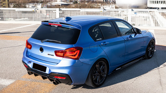 DYFUZOR SPOILER BMW F20 F21 CZARNY POŁYSK 2 wydechy 2015-2019 M135 M140