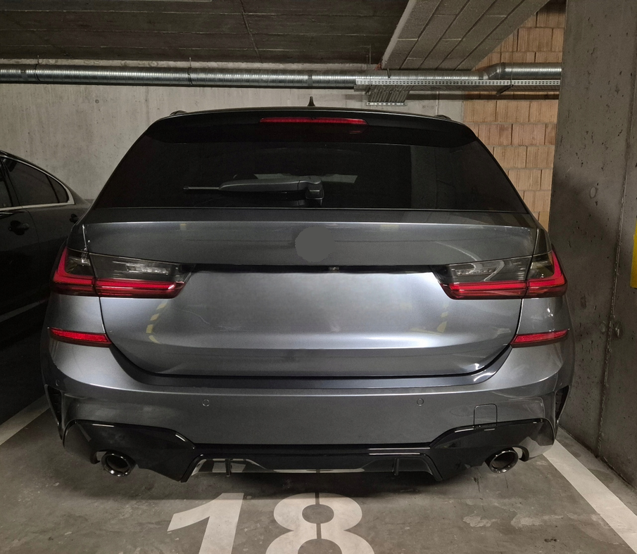 DYFUZOR SPOILER do BMW G20 G21 CZARNY POŁYSK 320 330 podwójny