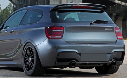DYFUZOR SPOILER BMW F20 F21 CZARNY 2011-2014 dokładka 2 wydechy CARBON LOOK