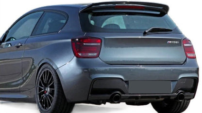 DYFUZOR SPOILER BMW F20 F21 CZARNY 2011-2014 dokładka 2 wydechy CARBON LOOK