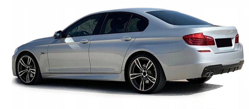 DYFUZOR SPOILER do BMW F10 F11 CZARNY POŁYSK 2009-2017 518 520 523 528 530 2 wydechy z lewej strony