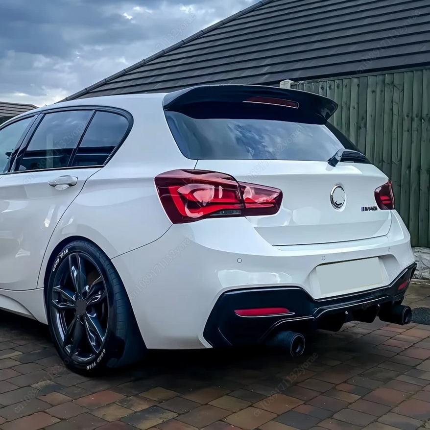SPOILER TYLNEJ KLAPY DO BMW F20 F21 2015-2018 LCI SPLITTER LOTKA BAGAŻNIKA czarny połysk