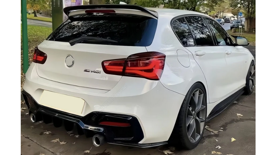 SPOILER TYLNEJ KLAPY DO BMW F20 F21 2015-2018 LCI SPLITTER LOTKA BAGAŻNIKA czarny połysk