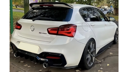 SPOILER TYLNEJ KLAPY DO BMW F20 F21 2015-2018 LCI SPLITTER LOTKA BAGAŻNIKA czarny połysk