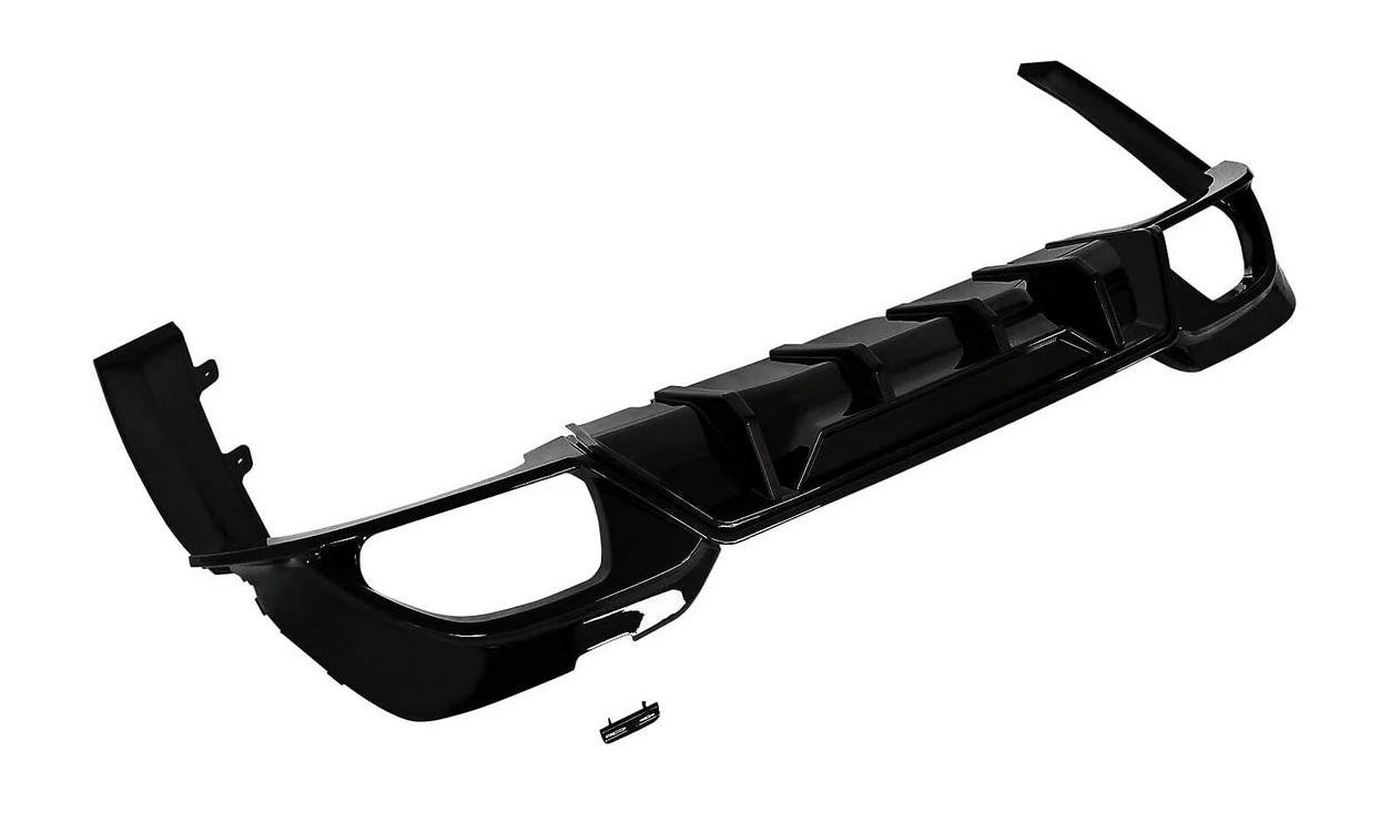 DYFUZOR SPOILER do BMW G20 G21 M340 / M340look podwójny na 4 CZARNY POŁYSK