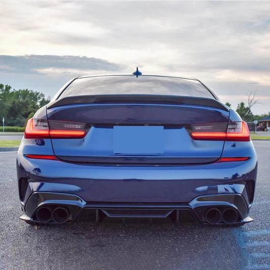DYFUZOR SPOILER do BMW G20 G21 M340 / M340look podwójny + 4 końcówki wydechu