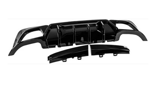 DYFUZOR SPOILER do BMW G20 G21 M340 / M340look podwójny na 4 CZARNY POŁYSK