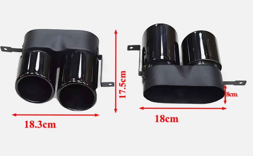 KOŃCÓWKI WYDECH 2PARY KOŃCÓWEK BMW g20 g22 g42 look M340 M240 M440 czarne
