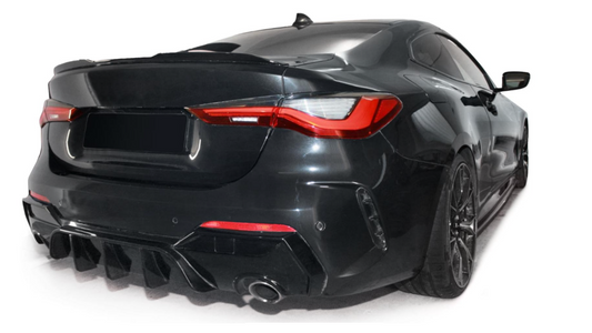 DYFUZOR SPOILER do BMW 4 G22 G23 CZARNY POŁYSK 420 430 podwójny 2020+