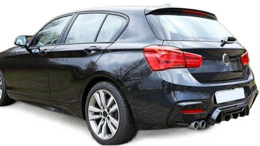 DYFUZOR SPOILER BMW F20 F21 CZARNY POŁYSK 1 2 wydechy 2015+ 2015-2019